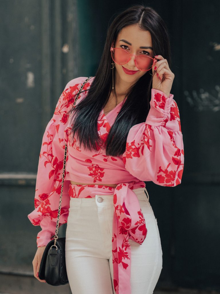 pink blouse